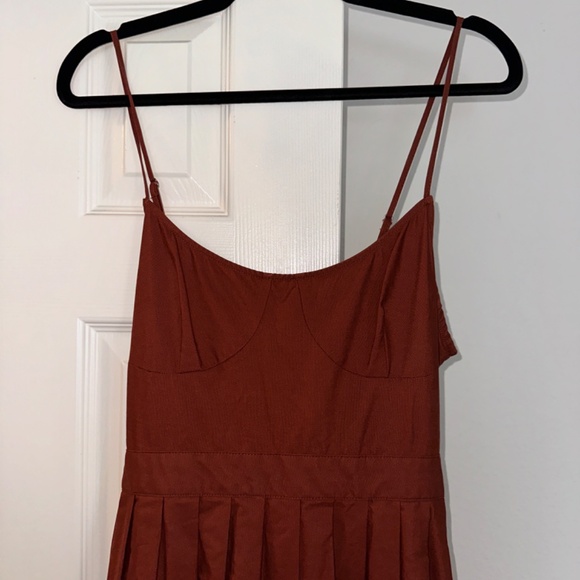 Target Future Collective Rust Pleated Dress - Picture 4 of 5